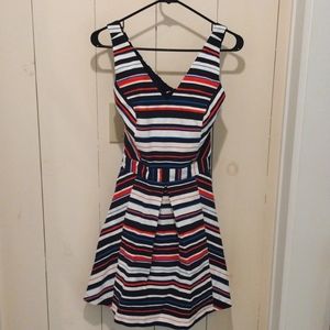 Adelyn Rae Muti-color Dress, Straps cross in back, Size S, Like New
